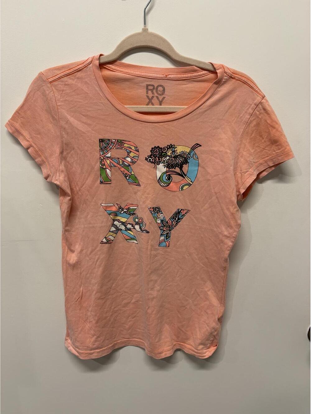 Roxy Coral Graphic Logo T-Shirt Size L